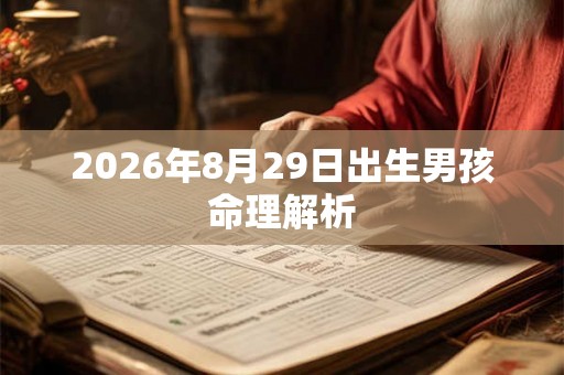 2026年8月29日出生男孩命理解析 2026年8月29日出生男孩命理解析