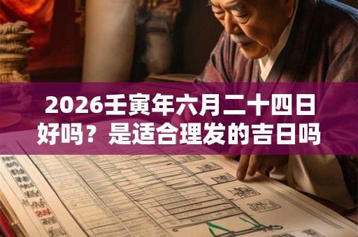 2026壬寅年六月二十四日好吗？是适合理发的吉日吗？