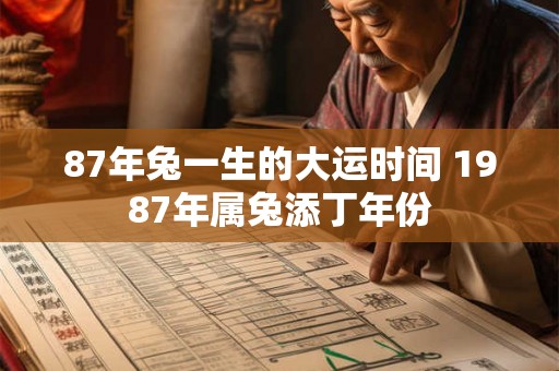87年兔一生的大运时间 1987年属兔添丁年份