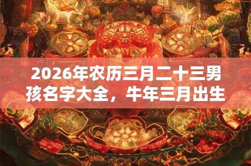 2026年农历三月二十三男孩名字大全，牛年三月出生好不好？