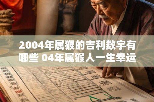 2004年属猴的吉利数字有哪些 04年属猴人一生幸运数字