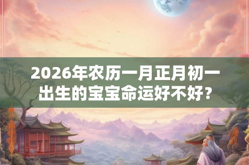 2026年农历一月正月初一出生的宝宝命运好不好？
