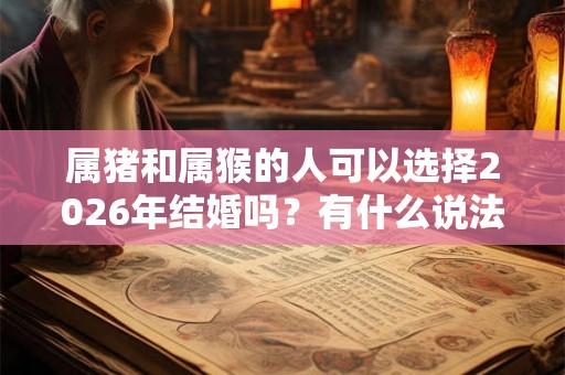 属猪和属猴的人可以选择2026年结婚吗？有什么说法？