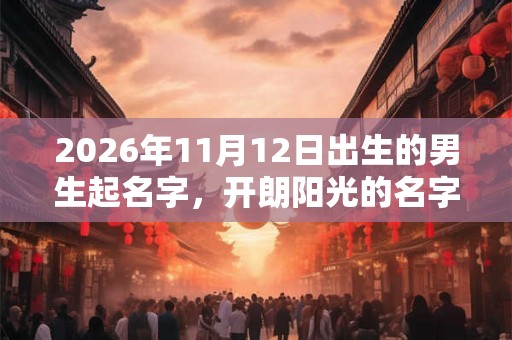 2026年11月12日出生的男生起名字，开朗阳光的名字精选