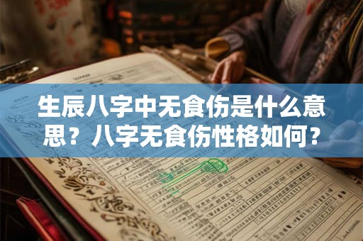 生辰八字中无食伤是什么意思？八字无食伤性格如何？