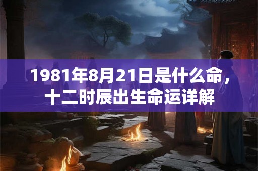 1981年8月21日是什么命，十二时辰出生命运详解