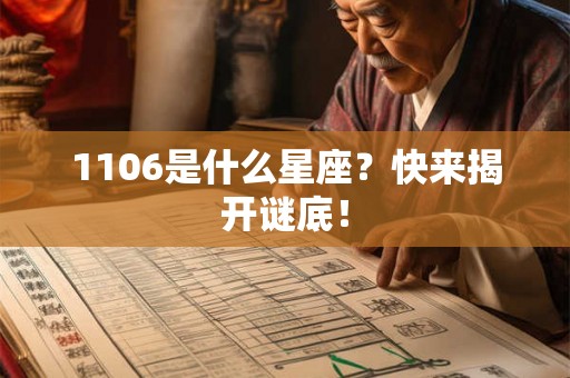 1106是什么星座?快来揭开谜底! 1106是什么星座?快来揭开谜底!