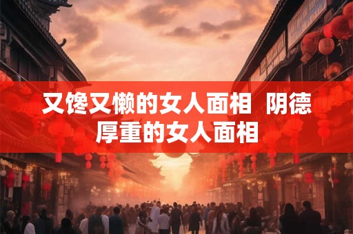 又馋又懒的女人面相  阴德厚重的女人面相