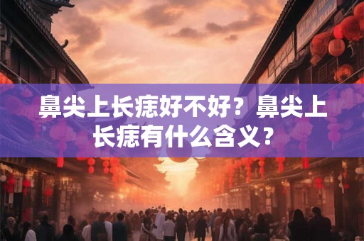 鼻尖上长痣好不好？鼻尖上长痣有什么含义？