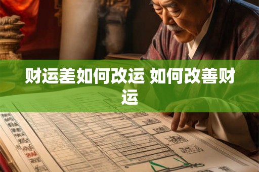 财运差如何改运 如何改善财运