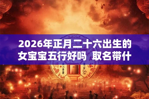 2026年正月二十六出生的女宝宝五行好吗  取名带什么字比较好