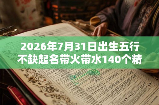 2026年7月31日出生五行不缺起名带火带水140个精选