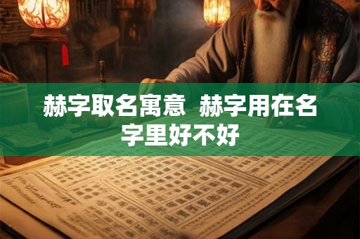 赫字取名寓意  赫字用在名字里好不好