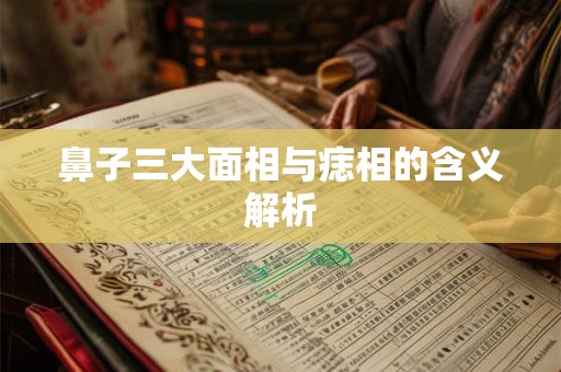 鼻子三大面相与痣相的含义解析