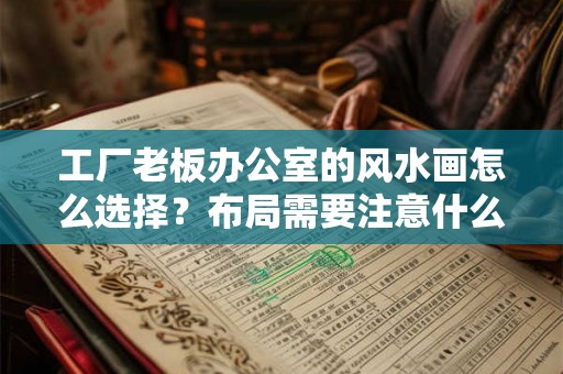工厂老板办公室的风水画怎么选择？布局需要注意什么？