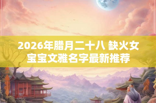 2026年腊月二十八 缺火女宝宝文雅名字最新推荐