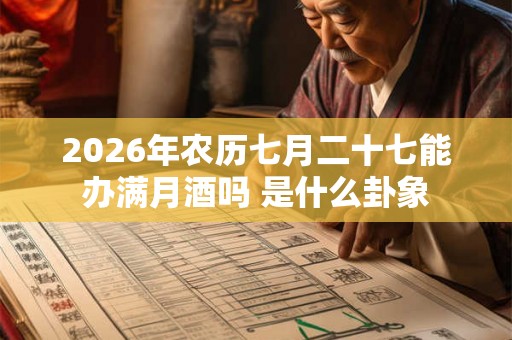 2026年农历七月二十七能办满月酒吗 是什么卦象