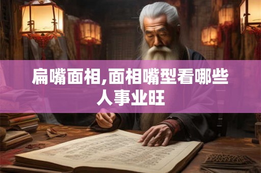 扁嘴面相,面相嘴型看哪些人事业旺