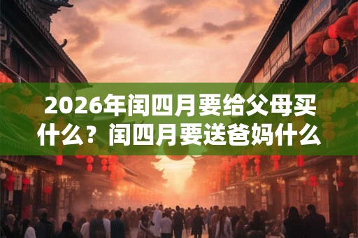 2026年闰四月要给父母买什么？闰四月要送爸妈什么？