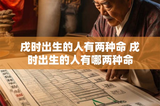 戌时出生的人有两种命 戌时出生的人有哪两种命 戌时出生的人有两种命 戌时出生的人有哪两种命