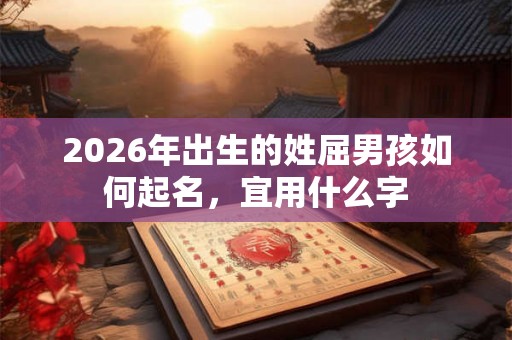 2026年出生的姓屈男孩如何起名,宜用什么字 2026年出生的姓屈男孩如何起名,宜用什么字