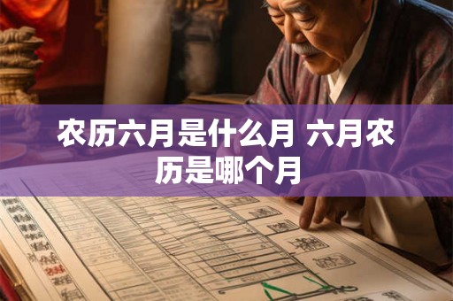 农历六月是什么月 六月农历是哪个月