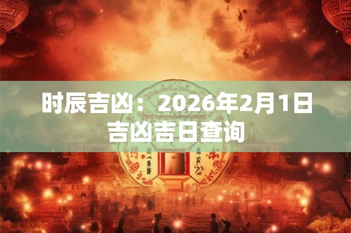 时辰吉凶:2026年2月1日吉凶吉日查询 时辰吉凶:2026年2月1日吉凶吉日查询