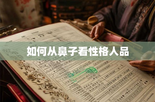 如何从鼻子看性格人品 如何从鼻子看性格人品