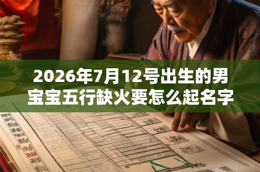 2026年7月12号出生的男宝宝五行缺火要怎么起名字