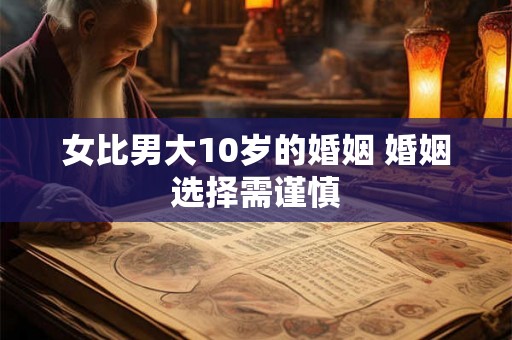 女比男大10岁的婚姻 婚姻选择需谨慎