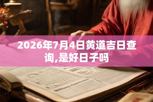 2026年7月4日黄道吉日查询,是好日子吗