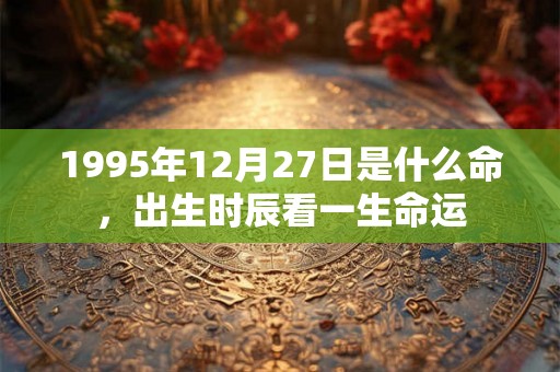 1995年12月27日是什么命,出生时辰看一生命运 1995年12月27日是什么命,出生时辰看一生命运