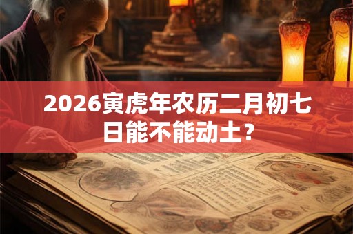 2026寅虎年农历二月初七日能不能动土？