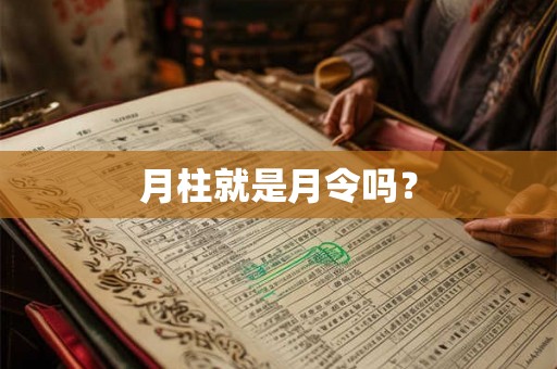 月柱就是月令吗? 月柱就是月令吗?