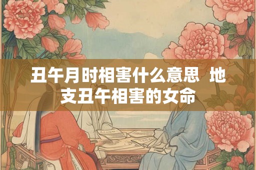 丑午月时相害什么意思  地支丑午相害的女命
