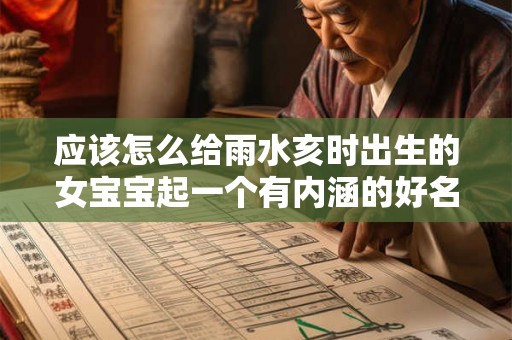 应该怎么给雨水亥时出生的女宝宝起一个有内涵的好名字