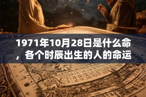 1971年10月28日是什么命，各个时辰出生的人的命运