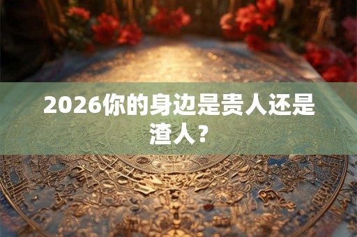 2026你的身边是贵人还是渣人？