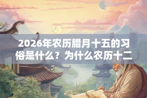 2026年农历腊月十五的习俗是什么？为什么农历十二月又称腊月？