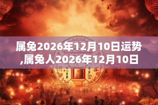 属兔2026年12月10日运势,属兔人2026年12月10日财运,生肖兔2026年12月10日运势