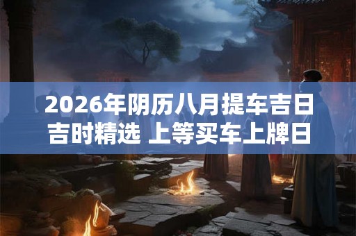 2026年阴历八月提车吉日吉时精选 上等买车上牌日