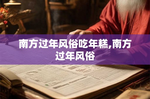 南方过年风俗吃年糕,南方过年风俗