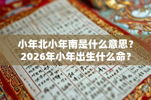 小年北小年南是什么意思？2026年小年出生什么命？