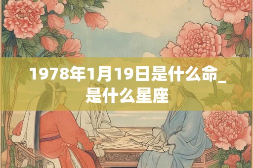 1978年1月19日是什么命_是什么星座