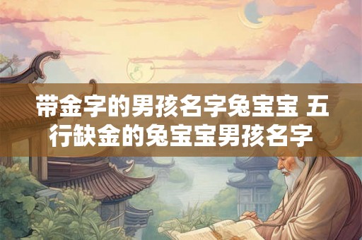带金字的男孩名字兔宝宝 五行缺金的兔宝宝男孩名字