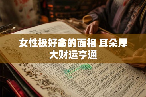 女性极好命的面相 耳朵厚大财运亨通