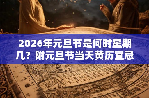 2026年元旦节是何时星期几？附元旦节当天黄历宜忌详情表