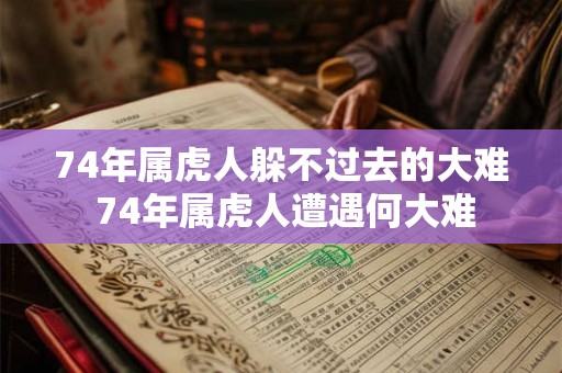 74年属虎人躲不过去的大难 74年属虎人遭遇何大难