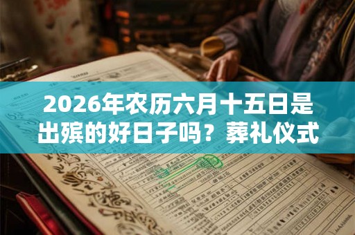 2026年农历六月十五日是出殡的好日子吗？葬礼仪式有哪些不同的方式？