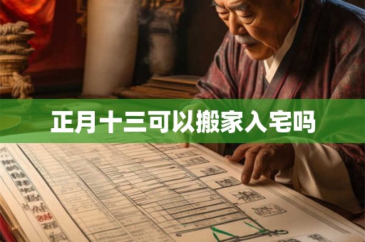 正月十三可以搬家入宅吗
